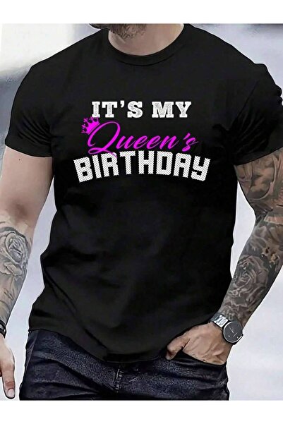799 100% Cotton It's My Queen's Men Couples Matching Birthday T-Shirt Fashion...