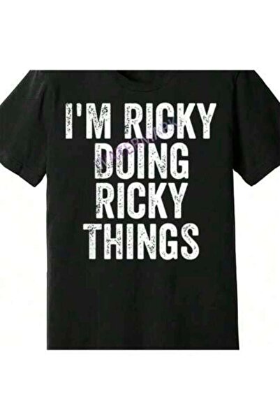 9TAY قميص رجالي مطبوع عليه "Im Doing Ricky Things" مع إمكانية تخصيص الاسم الأ...