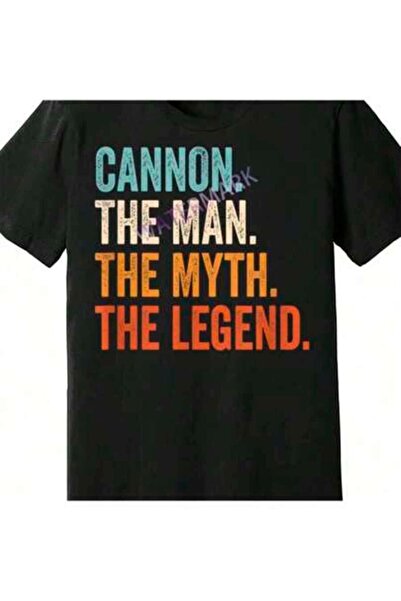 KYMC07 تي شيرت رجالي مطبوع عليه Mens Man Myth The Legend First Name Cannon 58...