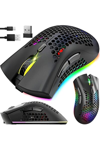 VERK Mouse wireless de 2.4 GHz, senzor optic, iluminare LED, USB, ergonomic, ...