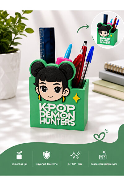 farist حامل أقلام KPOP Demon Hunters – منظم أقلام لسطح المكتب بطباعة ثلاثية ا...