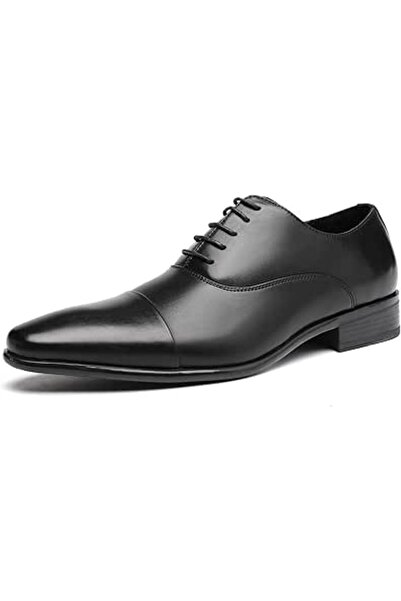 GENERAL DECARSDZ Mens Faux Patent Leather Classic Lace-up Formal Oxford Tuxed...