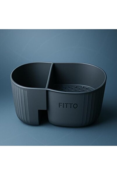 fitto حامل إسفنج وسلة نفايات، مصفاة لتصريف حوض المطبخ، سلة بلاستيكية متعددة ا...