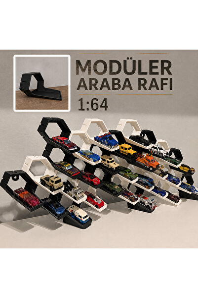 Hediye24 1:64 Modüler Model Araba Standı | Duvar ve Masa Kullanımı | Bağlantı...