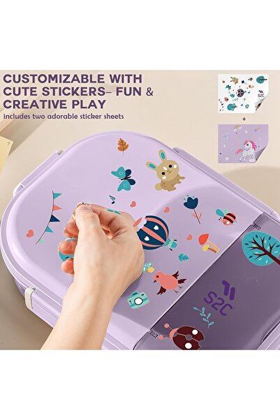 S2C Stainless Steel Kids Lunch Box | Bento-Style Tiffin with Leak-Proof Lid &...