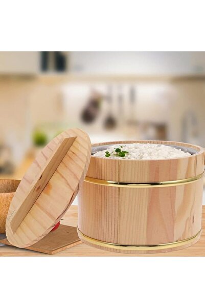 KASTWAVE Wooden Rice Storage Barrel with Lid - Traditional Japanese Rice Cont...
