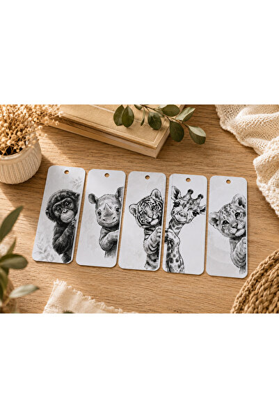 OEM Semne de Carte 3D cu Animăluțe – Set 5 Bucăți, Plastic