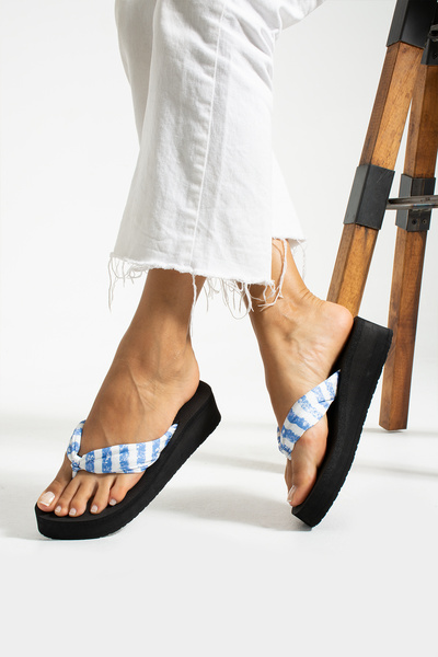 MÜJERİL'S Bella Chiffon Puff Fabric Flip-Flops Are Comfortable Beach Slippers...