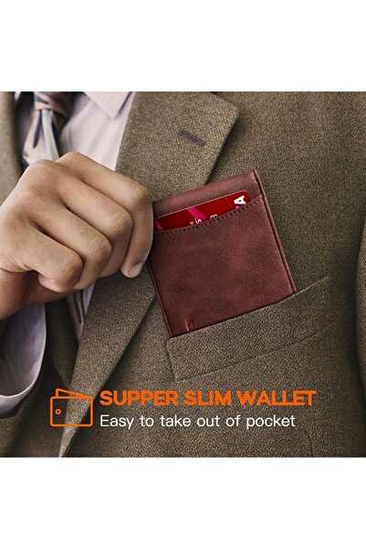 Runbox محفظة رجالية نحيفة بمشبك للنقود مع حماية RFID، تتسع لـ 11 بطاقة، تصميم...