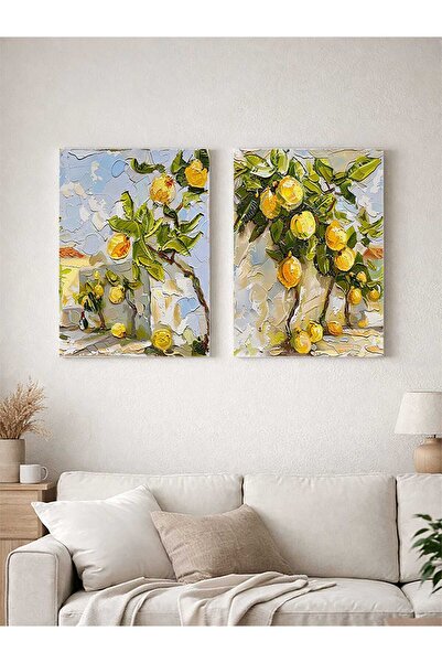 ocean velas Kanvas Tablo Limon Ağaçlarının Neşeli Dansı ,Kanvas Tablo TKTVO-002-0096-16101