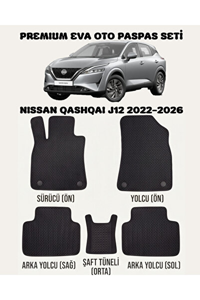 8D OTO PASPASI NİSSAN QASHQAİ J12 SERİSİ 2022 - 2026 ARACA ÖZEL PREMİUM EVA P...