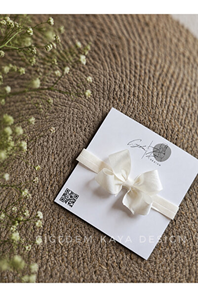 çiğdem kaya design Newborn Hairband with Bow, Baby Hairband