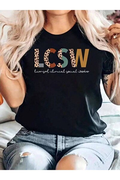 23ERVA تي شيرت LCSW للعاملين في مجال العمل الاجتماعي، قابل للتنفس ومريح، بأكم...