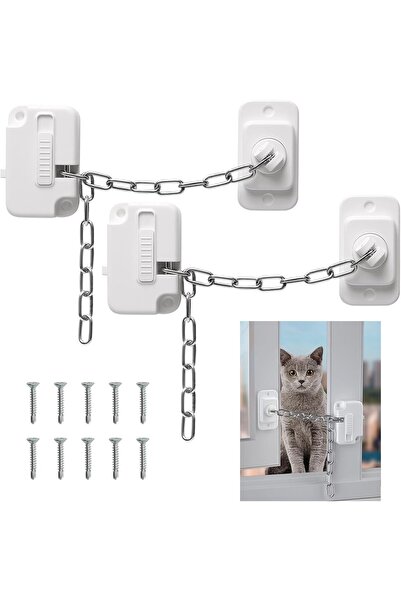 STARSTAR Two window locks with screws, safety limiters, child and pet safety ...