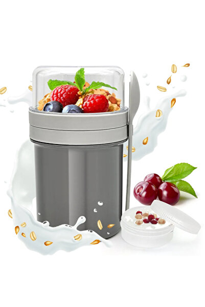STARSTAR Takeaway cereal cup, takeaway yogurt cup (550ml + 350ml), takeaway y...