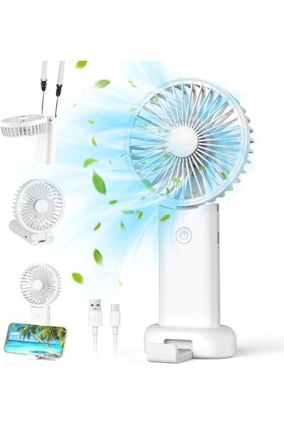 Morvena Picks Mini ventilator portabil de mână, ventilator mic de călătorie r...