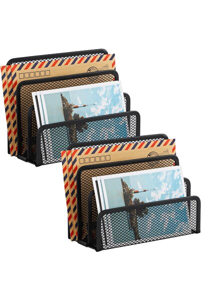 STARSTAR Desktop organizer, small office desktop metal mesh envelope and lett...