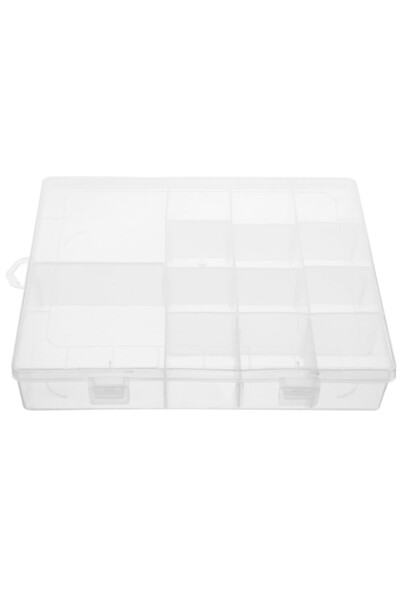 STARSTAR Transparent plastic storage box with adjustable dividers
