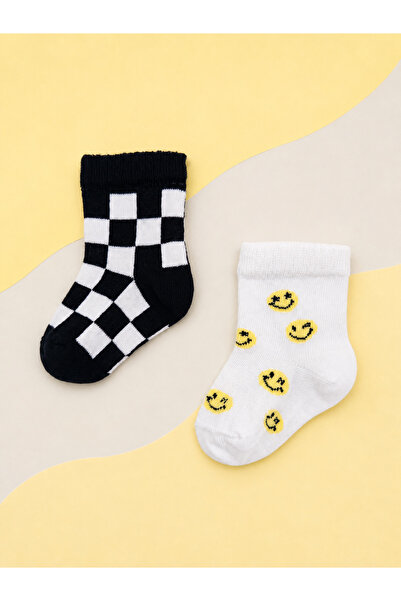 KARAMİLA 2 Pack Unisex Baby Kids Socks / Cotton Seamless Toe Socks