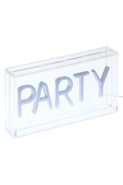 Atmosphera Neon LED "Party" - Alimentare electrică, Galben, 23x4 cm