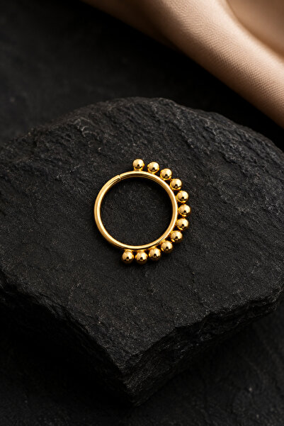Sinsemilla Jewelry Altın Boncuk Detaylı Halka Helix Kıkırdak Piercing