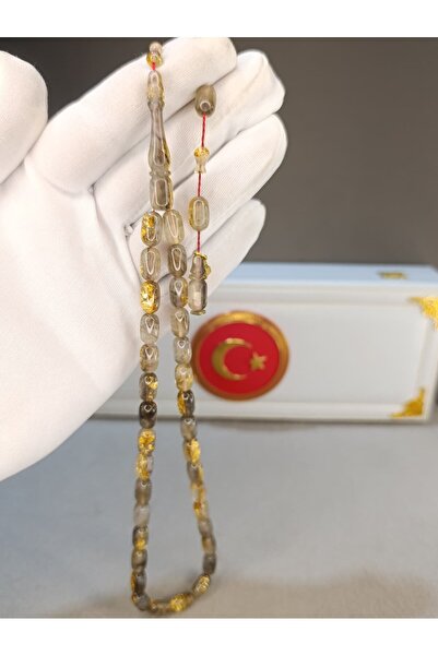 HALİL KOÇAK Gold Leaf Plated Airplane Glass Praying Beads