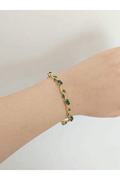 bijoux uniques Zircon Stone Waterway Leaf Flower Ivy Steel Bracelet