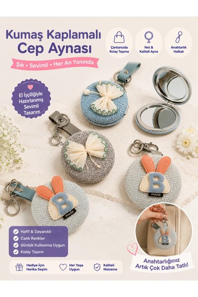 HEDİYEVİM Peluş cep aynası 1 adet