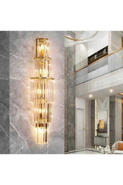 LUXXO Aplica Incanto 80 cm, 5x E14, decoruri cristal, 80 × 20 × 20 cm