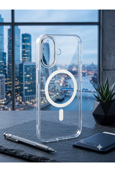 İPHONE 17 UYUMLU SARARMAZ ŞEFFAF KILIF MAGSAFE ÖZELLİKLİ