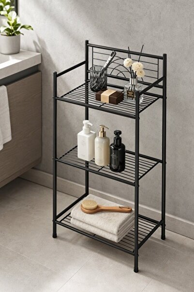 Generic 3 Tier Metal Corner Bathroom Shelf Storage Rack Standing Waterproof R...
