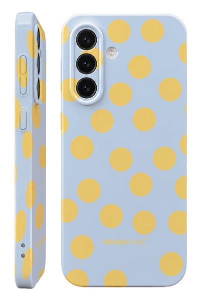 WANNACASE Samsung A25 Yellow Polka Dot Essential Slim Full Coverage Glossy Pr...