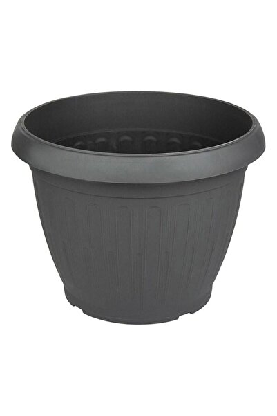 BAMI NETWORK Ghiveci Flori Plastic Antracit Ø35x26cm 15L Gradina