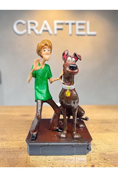 CRAFTEL Scooby Doo ve Shaggy Figür 13 cm - El Boyaması Koleksiyonluk Hobi Hed...