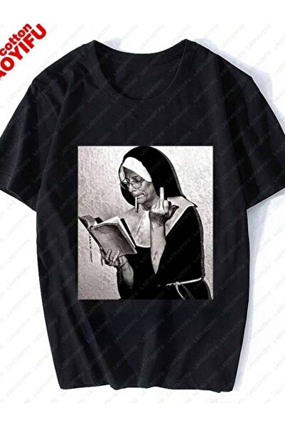 26LIK Nun Attitude Men Clothing Harajuku Streetwear Retro T Shirt Wome Nmen C...