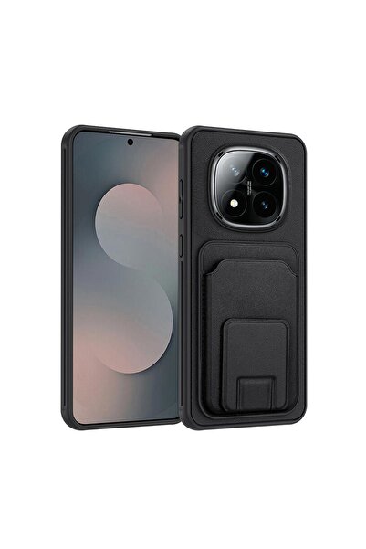 Zebana Xiaomi Redmi Note 14 Pro Plus 5G Uyumlu Kılıf FlexStand Kartlıklı Sili...