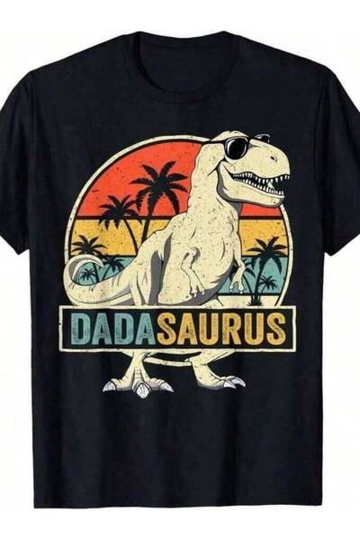 26LIK Dadasaurus Rex Dinosaur Dada Saurus Family Matching-Shirt Dad Readers V...