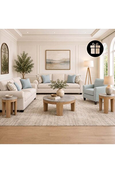 Ashley Furniture طقم أريكة مونومنتال مع طاولة جوستون مجانية (مجموعة من 3 قطع)