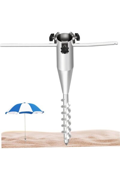 STARSTAR Beach Parasol Spiral Anchor (20 inch) - Adjustable Parasol Holder - ...