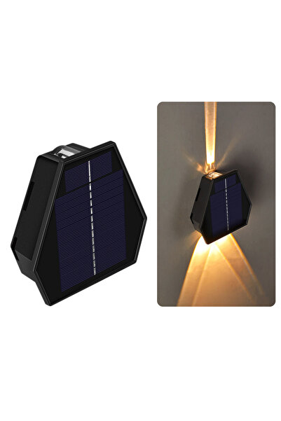 STARSTAR Outdoor LED solar-powered fence light, top and bottom solar-powered ...