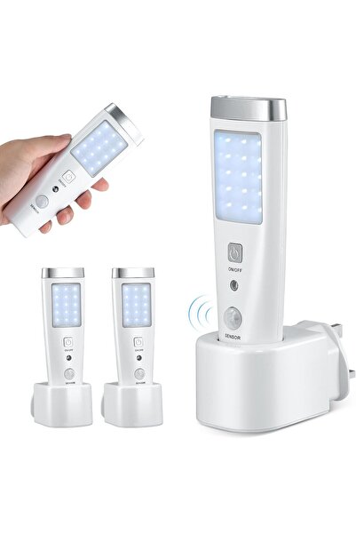 STARSTAR 2-Pack 4-in-1 Plug-In Motion Sensor LED Night Lights with Rechargeab...