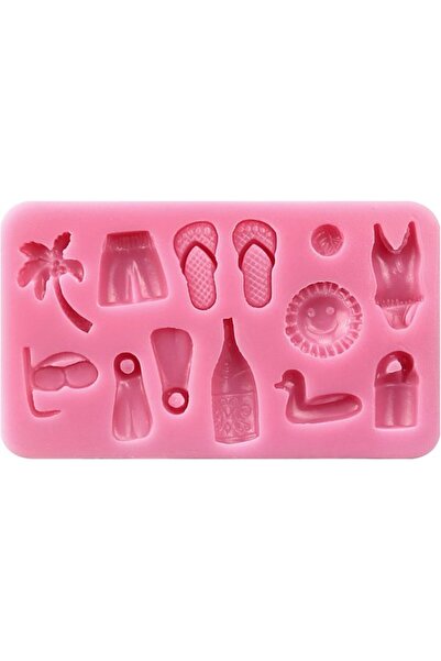 STARSTAR Summer Beach Theme Food Grade Silicone Mould, Coconut Tree Swimsuit ...