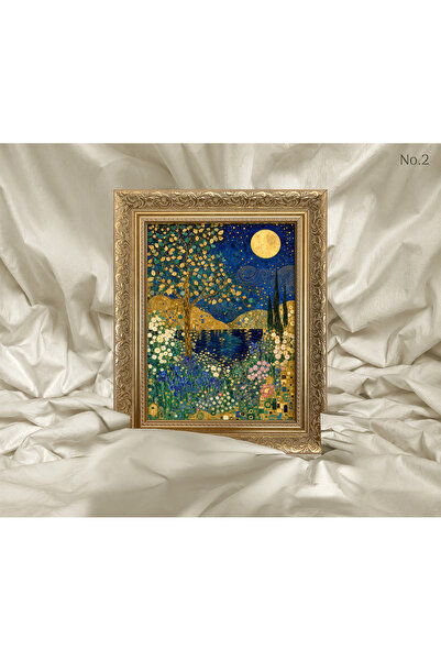 Vetro Design Art Nouveau - Moon and Moonlight Framed Painting