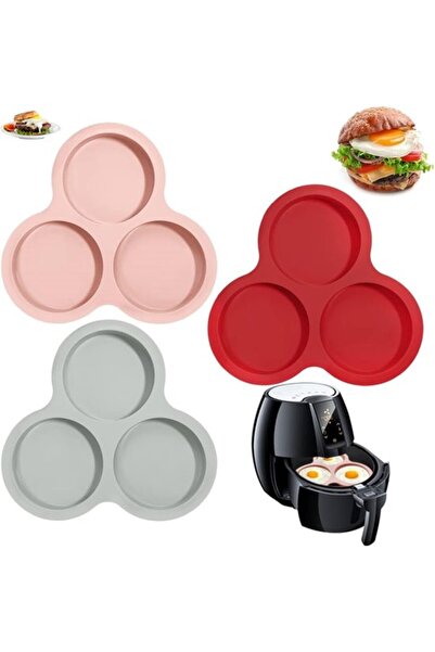 STARSTAR 3-Piece Air Fryer Silicone Mini Cake & Round Muffin Mold Set - 10cm ...