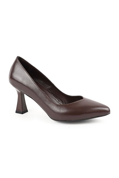 Libero Women's Classic Heeled Shoes Goblet Heel Pointed Toe Matte Leather Sli...