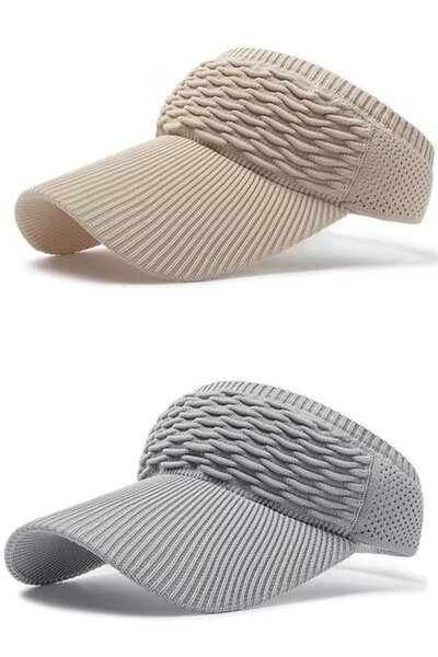 STARSTAR Sun hat, wide-brimmed 2-pack, UV protection, knit running hat, ponyt...
