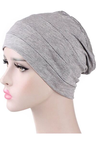 STARSTAR Solid color unisex pleated cotton knit cap, prevents hair loss, suit...