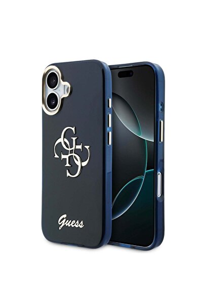 Guess Case compatible with iPhone 17, polycarbonate, White - Blue