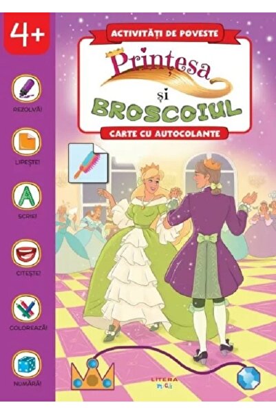 Litera Printesa si broscoiul. Carte cu autocolante