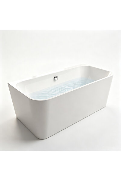 Generic Brand 1PCS Snow White Freestanding Bath, Light Luxury Ins Style Acryl...